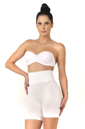 Beyaz   Düşük Bel Double Pantalon Korse
