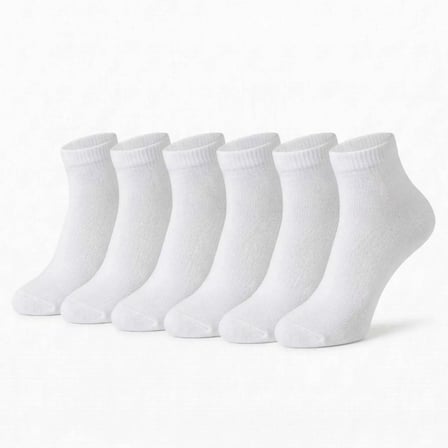 Kadın Bambu Patik Çorap 6'lı | Nefes Alan Nem Emici Yumuşak, Siyah Beyaz Gri MERY WOMAN