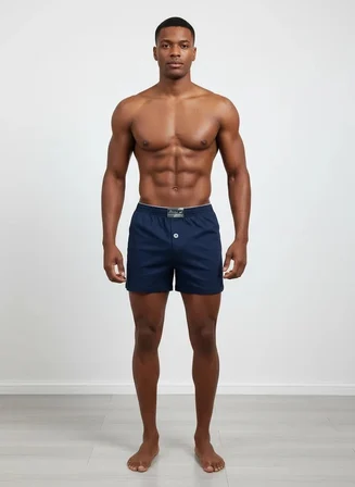 Huma One Erkek Havlu Bel Düz Boxer Battal Boy 3xl Lacivert Renk MERY WOMAN