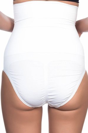 Beyaz Yüksek Bel Double Slip Korse