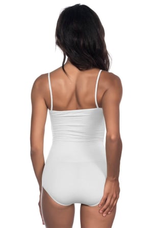 Kadin Citcitli Body Yumusak Dokulu İ̇P Askili, Beyaz Mery Woman
