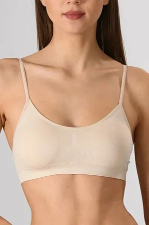 Kadın Ince Askılı Pedli Büstiyer Yarım Atlet Sütyen 3'lü Set. MERY WOMAN