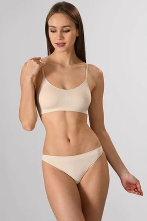 Kadın Ince Askılı Pedli Büstiyer Yarım Atlet Sütyen 3'lü Set. MERY WOMAN