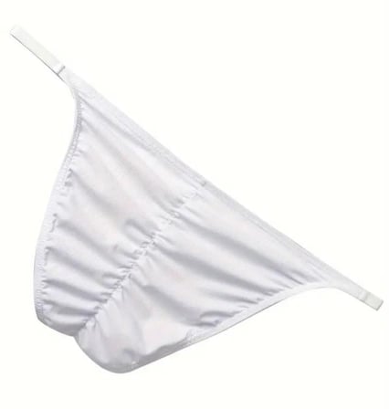 Erkek  Beyaz Büzgülü Slip İç Giyim