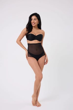 Kadın Korse - Lazer Kesim Tül Yüksek Bel Slip MERY WOMAN