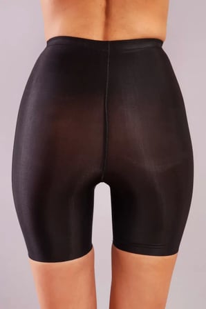 Girdle Hight Waist Micro Short Corset, İz Yapmayan Görünmez Yüksek Bel Paçalı Siyah Korse