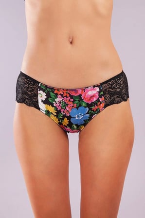 Garden Boy Short, Kadın Dantelli Çiçek Baskılı Şort Külot