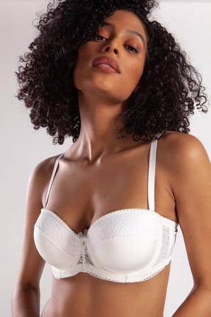 Gala Balconette Foam Cup Bra, Ekru Konforlu Ve Şık Sütyen, Strapless
