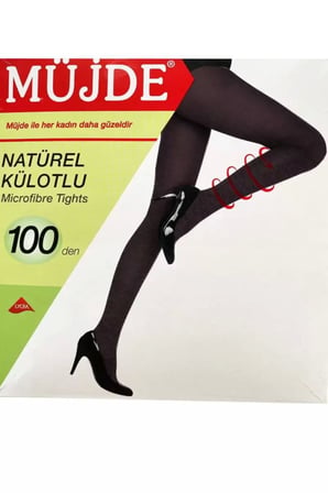 Adet Siyah  Denye Kalın Kışlık Külotlu Çorap Opak Naturel Esnek 'lı Paket