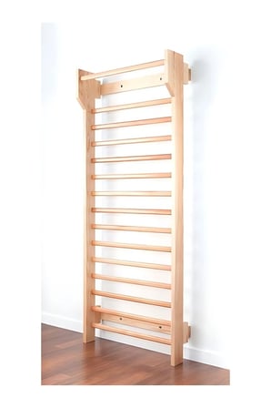 DizyWood Ahşap İsveç Duvarı 50x185 cm – Tırmanma Merdiveni ve Egzersiz Barı