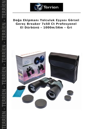 Doğa Ekipmanı Yolculuk Eşyası Görsel Gereç Breaker 7x50 Ct Profesyonel El Dürbünü – 1000m/56m – Gri