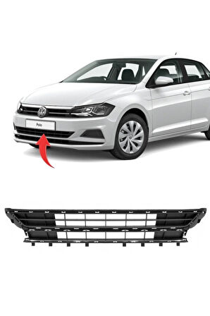 Vw Polo Ön Tampon Orta Izgara Kromlu 2018 Sonrası 2g0853677m