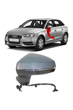 Audi A3 Ayna Komple Sol Katlanır 10Pin -Hb 2012-2019