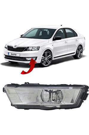 Skoda Rapid Sol Sis Farı Beyaz 2013-2015 5JA941701