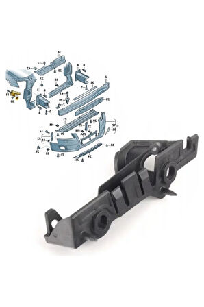 Audi A4 Sağ Ön Tampon Braketi 2008-2012 8K0807284