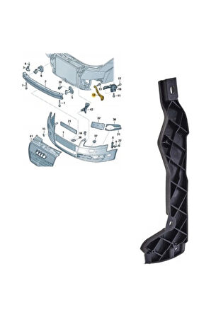 Audi A4 Sol Ön Çamurluk Braketi 2005-2009 8E0807203B