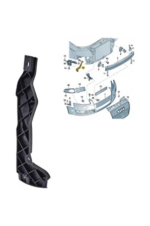 Audi A4 Sağ Ön Çamurluk Braketi 2005-2009 8E0807204B