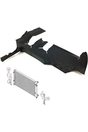 Octavia Sol Radyatör Havalandırma Braketi 2005 Sonrası 1Z0121283B
