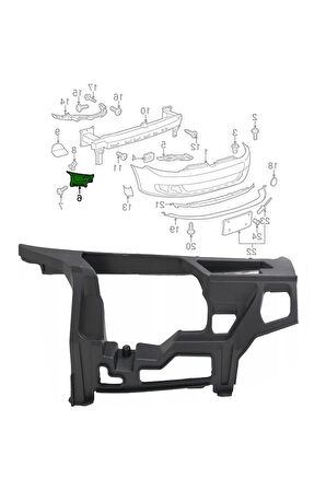 Golf 6 Sağ Ön Tampon Baglantı Braketi 2009-2013 5K0807724B