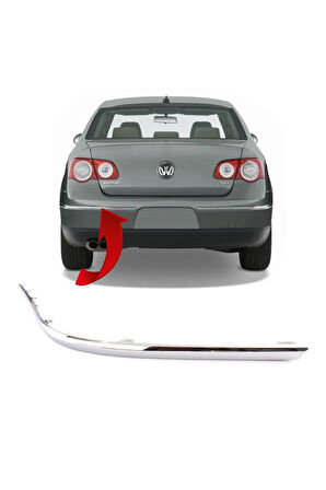 Passat B6 Sol Arka Tampon Nikelajı 2006-2011 3C5807459A