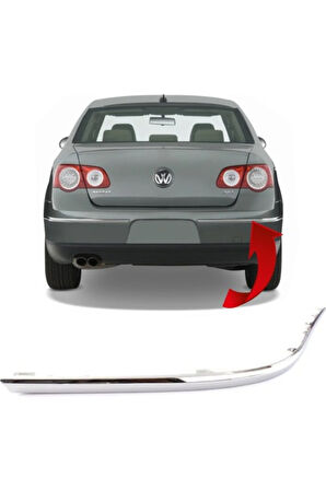 Vw Passat B6 Sağ Arka Tampon Nikelajı 2006-2011 3C5807460A