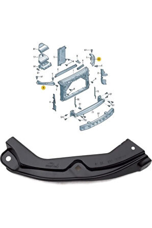 Skoda Fabia 2015-2019 Sağ Far Alt Sacı 6V0805932
