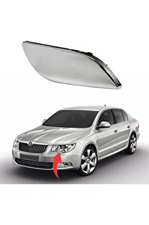 Skoda Superb Far Yıkama Kapağı Sol Kromlu 2008-2013 3T0955109A