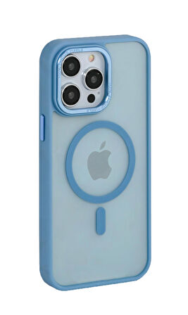İphone 11 Pro Max Blue Sky Magsafe Kılıf Kapak Koruma Açık Mavi