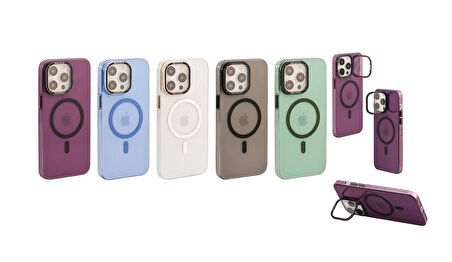 İphone 11 Mika Penceleri Magsafe Kılıf Kapak Koruma Yeşil