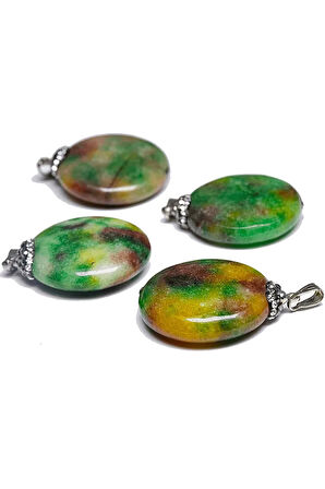 Sertifikalı Zirkon Taşlı Doğal Renkli Kuvars Taşı Kolye