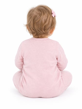 Lüks Kalite Kız Bebek Patikli Tulum, %100 Pamuklu Pudra Pembe Çıtçıtlı Bebek Uykusu ve Günlük Tulumu