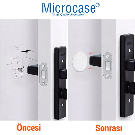 Microcase Darbe Önleyici Yapışkanlı Silikon Kapı Kolu Stoperi Tamponu Kare Tasarım - ŞEFFAF AL5005 3 Adet