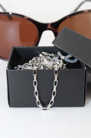 Çelik Gümüş Renk. Gözlük Zinciri. Özel Tasarım Steel. Gözlük Ipi. Gözlük Askısı. Unisex