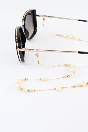 Gold Inci Boncuklu Gözlük Ipi. Kadın Gözlük Zinciri. Gözlük Ipi. Gözlük Ipi Askısı. Gözlük Zinciri.