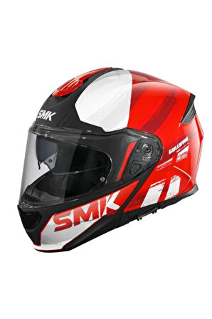 Kask Smk GL363 Gullwing Tourleader Çene Açılır Kırmızı/Beyaz