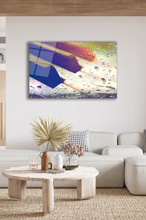 Dekoratif Duvar Tablosu Temperli Cam Tablo 36x23 cm