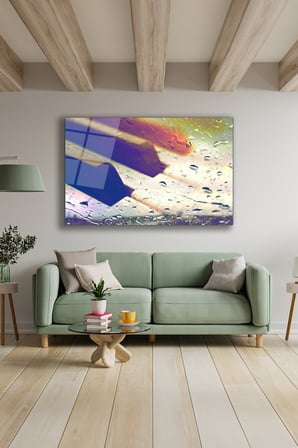 Dekoratif Duvar Tablosu Temperli Cam Tablo 36x23 cm