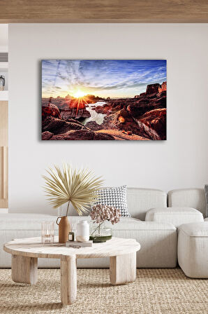 Dekoratif Duvar Tablosu Temperli Cam Tablo 36x23 cm