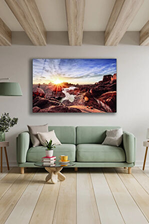 Dekoratif Duvar Tablosu Temperli Cam Tablo 36x23 cm