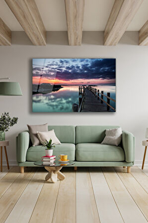 Dekoratif Duvar Tablosu Temperli Cam Tablo 36x23 cm