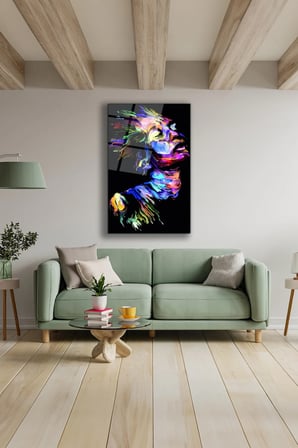 Dekoratif Duvar Tablosu Temperli Cam Tablo 36x23 cm