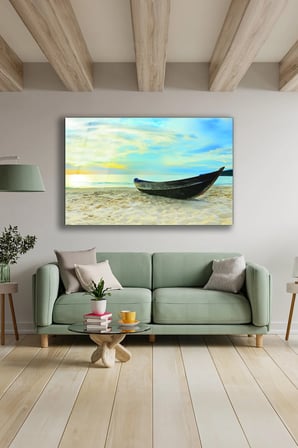 Dekoratif Duvar Tablosu Temperli Cam Tablo 36x23 cm