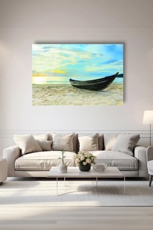 Dekoratif Duvar Tablosu Temperli Cam Tablo 36x23 cm