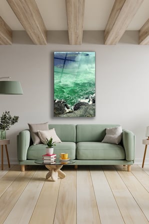 Dekoratif Duvar Tablosu Temperli Cam Tablo 36x23 cm
