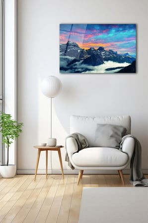 Dekoratif Duvar Tablosu Temperli Cam Tablo 36x23 cm