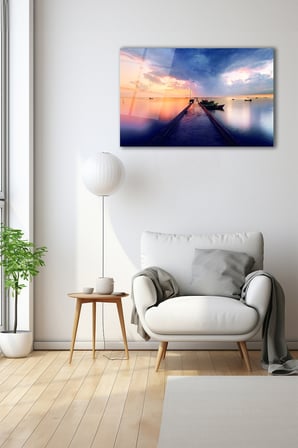Dekoratif Duvar Tablosu Temperli Cam Tablo 36x23 cm