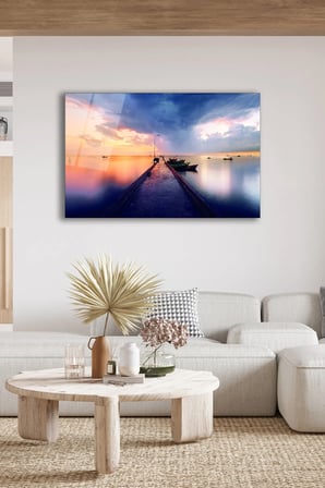 Dekoratif Duvar Tablosu Temperli Cam Tablo 36x23 cm