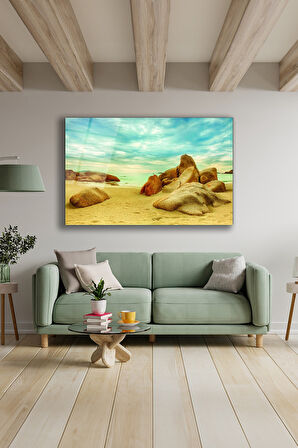 Dekoratif Duvar Tablosu Temperli Cam Tablo 36x23 cm
