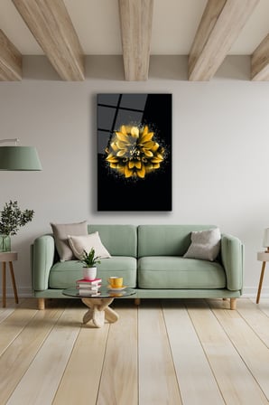 Dekoratif Duvar Tablosu Temperli Cam Tablo 36x23 cm