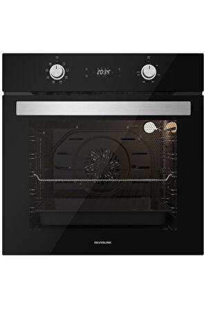 Silverline Siyah Cam Ankastre Set (3490 Oslo 60 Siyah+cs5365b01+bo6504b01)